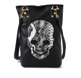 Bolsa Caveira em Couro Sintético